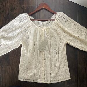 Joie Cream Blouse Elegant Top